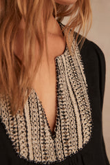 CANDLE GLITTER EMBROIDERED BLOUSE