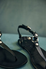 JUSTIN BLACK SANDALS