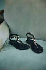 JUSTIN BLACK SANDALS