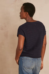 LYS NAVY SUBTLE STRIPE JUMPER