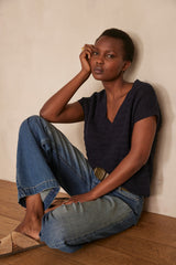 LYS NAVY SUBTLE STRIPE JUMPER