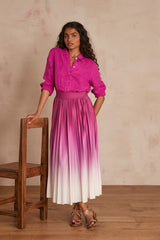CARLA DARK FUCHSIA LINEN SHIRT