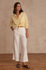 PIO WHITE LINEN TROUSERS