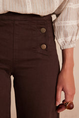 OXAN CHOCOLATE WIDE-LEG JEANS