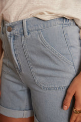 SANAE PURE BLEACHED DENIM SHORTS