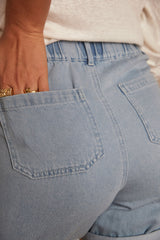 SANAE PURE BLEACHED DENIM SHORTS