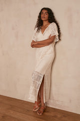 CARIMA CREAM LACE DRESS