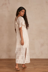 CARIMA CREAM LACE DRESS
