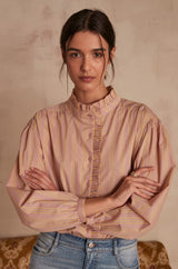 CATHARINA PINK STRIPED SHIRT