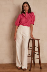 CALINA PINK BORDERIE ANGLAISE BLOUSE