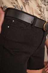 STEFFIE BLACK MINI SHORTS