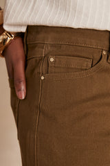 STEFFIE KHAKI MINI SHORTS