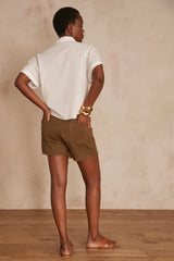 STEFFIE KHAKI MINI SHORTS