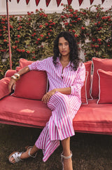 PRUNE PINK STRIPED TROUSERS