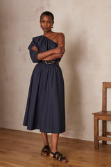 BRUNE CHARCOAL COTTON SKIRT