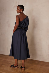 BRUNE CHARCOAL COTTON SKIRT