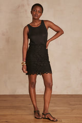 BAMBOU BLACK LACE SKIRT