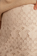 BAMBOO IVORY LACE SKIRT
