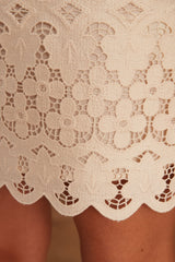 BAMBOO IVORY LACE SKIRT