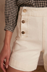 MICKY CREAM DECK SHORTS