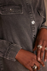 MERCY LIGHT GREY DENIM DRESS