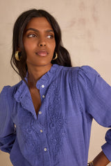 BROOKE LAVENDER EMBROIDERED BLOUSE