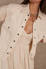 CLARA CREAM DENIM SHIRT