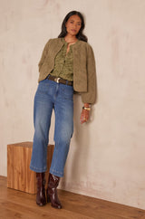 LEA STONE USED CROPPED JEANS