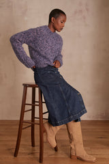 CASSANDRE PURPLE MOHAIR SWEATER