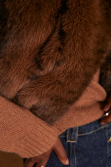 SUZANNE BROWN FAUX FUR VEST