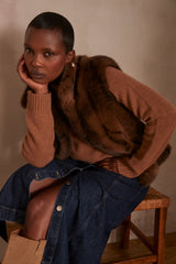 SUZANNE BROWN FAUX FUR VEST