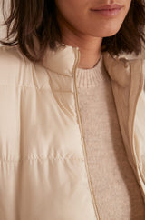 ALI BEIGE SLEEVELESS DOWN JACKET