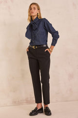 FELIX CIGARETTE CUT MICROFIBER TROUSERS