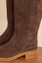 ROMANE CHOCOLATE LEATHER BOOTS