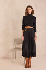 ESTHER BLACK PLEATED SKIRT