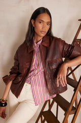 COCO RUST LEATHER JACKET