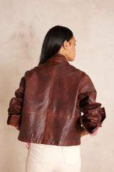 COCO RUST LEATHER JACKET