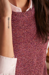 LEROY PINK SLEEVELESS WOOL JUMPER