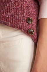 LEROY PINK SLEEVELESS WOOL JUMPER