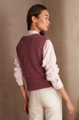 LEROY PINK SLEEVELESS WOOL JUMPER