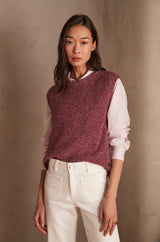LEROY PINK SLEEVELESS WOOL JUMPER