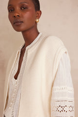 SONNY NATURAL SLEEVELESS CARDIGAN