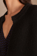 SONNY BLACK SLEEVELESS CARDIGAN