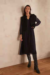 SONNY BLACK SLEEVELESS CARDIGAN