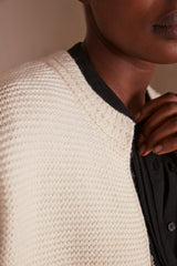 SONNY CREAM SLEEVELESS CARDIGAN