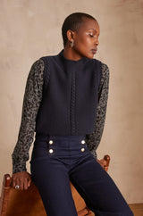 SCARLET INK SLEEVELESS JUMPER