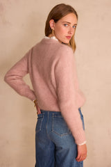 LOU POWDER MOHAIR CARDIGAN