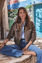 SALMA KHAKI WOOL CARDIGAN