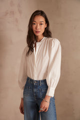 PEYTON ECRU EMBROIDERED BLOUSE