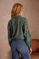 PENNY EMERALD FLORAL BLOUSE